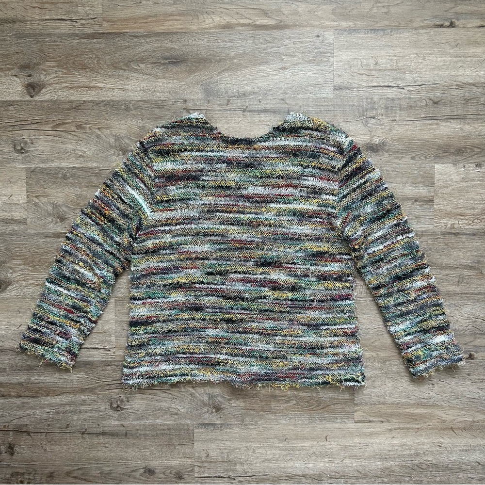 VTG 90s Multi Color Textured Sweater - Picture 5 of 11